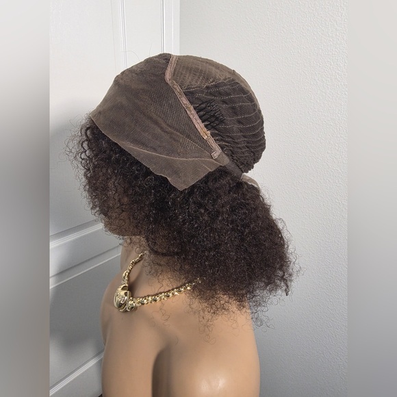 12” Kinky Curly 13x4 Lacefront Human Hair Wig - Picture 8 of 13